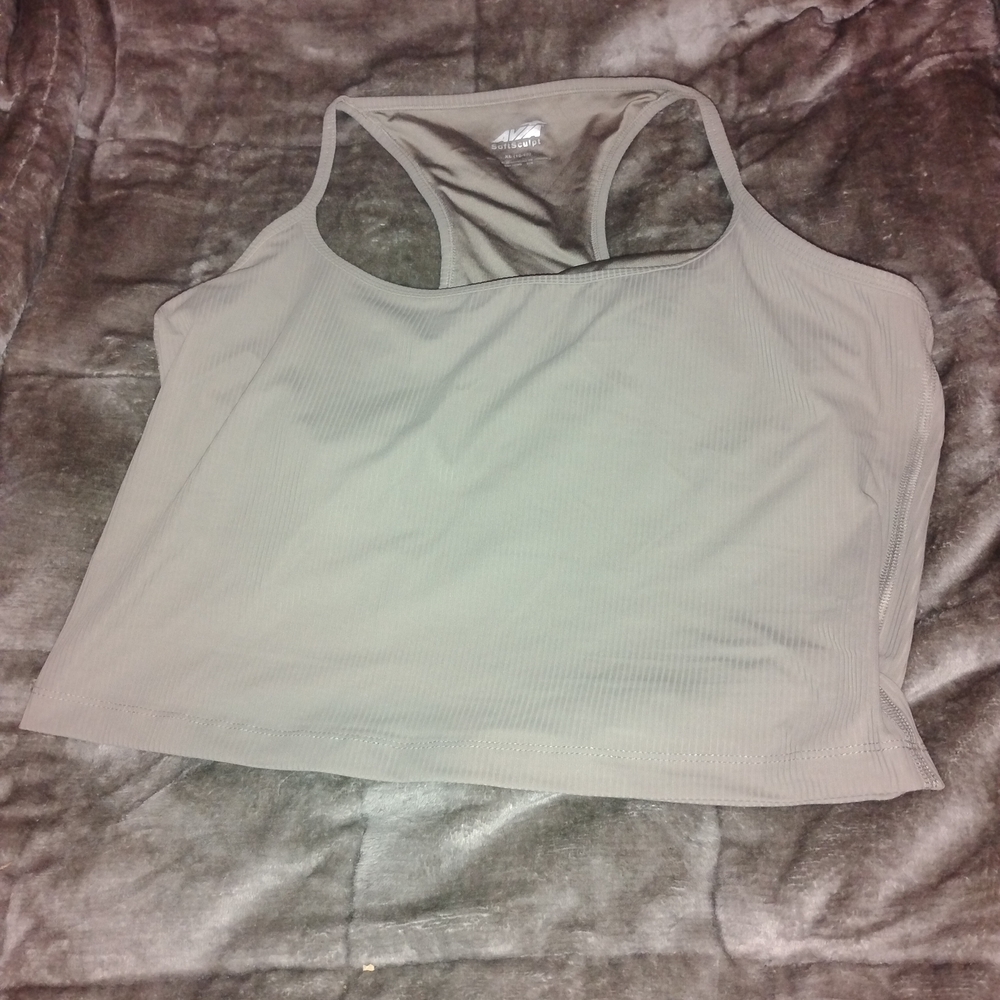 Avia Light Gray Athletic Crop Top